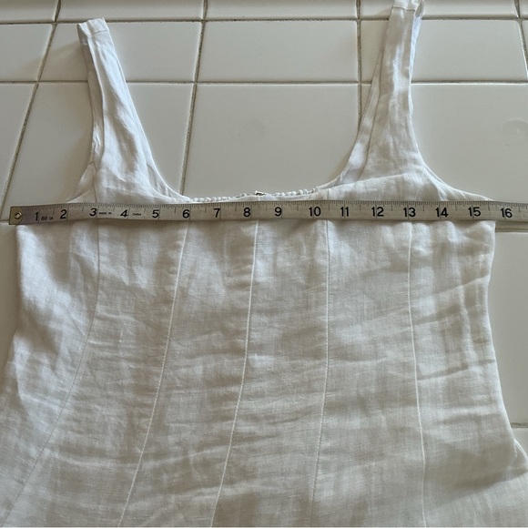 DISSH Milahn White Midi Linen Dress Size US 4 - Picture 8 of 14